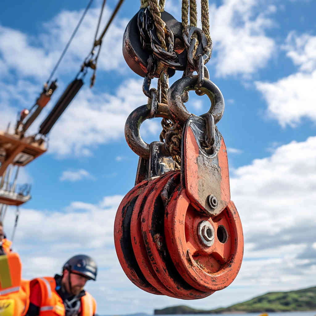 Winch used in marine wildlife rescue